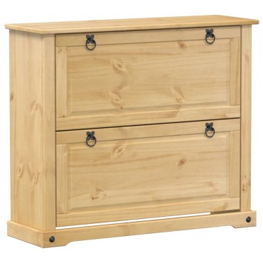 vidaXL Παπουτσοθήκη Corona 99x32x85cm από Μασίφ Ξύλο Πεύκου