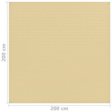 vidaXL Χαλί Σκηνής Μπεζ 200 x 200 εκ.