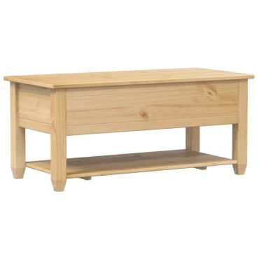 vidaXL Τραπεζάκι Corona Με Συρτάρια 100x48x45cm Μασίφ Ξύλο Πεύκου 1 τεμ.