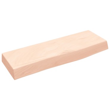 vidaXL Ράφι Τοίχου 60x20x6cm από Ακατέργαστο Μασίφ Ξύλο Δρυός 1 τεμ.