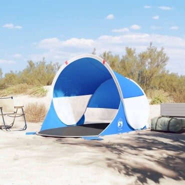 vidaXL Σκηνή Παραλίας Pop Up 2 Ατόμων Αδιάβροχη Μπλε Αζούρ
