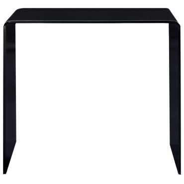 vidaXL Τραπεζάκι Σαλονιού Μαύρο 50x50x45cm από Ψημένο Γυαλί 1 τεμ.