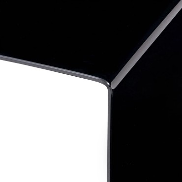 vidaXL Τραπεζάκι Σαλονιού Μαύρο 50x50x45cm από Ψημένο Γυαλί 1 τεμ.