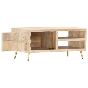 vidaXL Τραπεζάκι Σαλονιού 90x45x40cm από Μασίφ Ξύλο Μάνγκο 1 τεμ.
