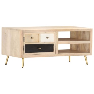 vidaXL Τραπεζάκι Σαλονιού 90x45x40cm από Μασίφ Ξύλο Μάνγκο 1 τεμ.