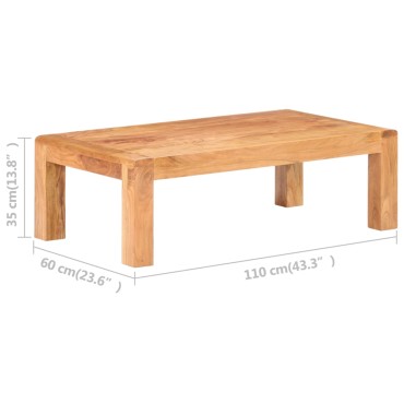 vidaXL Τραπεζάκι Σαλονιού 110x60x35cm Μασίφ Ακακία Μελί Φινίρισμα 1 τεμ.