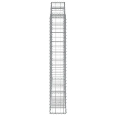 vidaXL Συρματοκιβώτια Τοξωτά 5 τεμ. 200x30x180/200 εκ. Γαλβαν. Ατσάλι