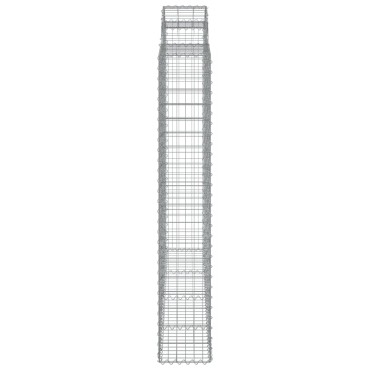 vidaXL Συρματοκιβώτια Τοξωτά 3 τεμ. 200x30x180/200 εκ. Γαλβαν. Ατσάλι