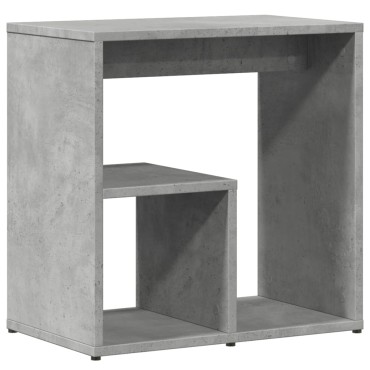vidaXL Τραπέζι Βοηθητικό Γκρι Σκυροδέματος 50x30x50cm Επεξ. Ξύλο 1 τεμ.
