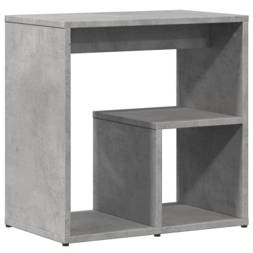 vidaXL Τραπέζι Βοηθητικό Γκρι Σκυροδέματος 50x30x50cm Επεξ. Ξύλο 1 τεμ.