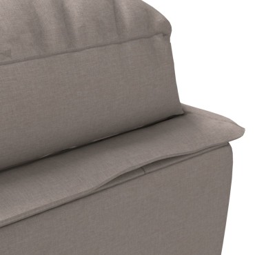 vidaXL Ανάκλιντρο Μασάζ Taupe Υφασμάτινο με Μαξιλάρια 133,5x56x74cm 1 τεμ.