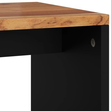 vidaXL Τραπεζάκι Σαλονιού 40x31x46cm Μασίφ Ξύλο Ακακίας & Επεξ. Ξύλο 1 τεμ.