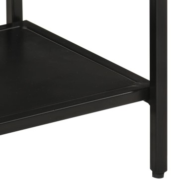 vidaXL Τραπέζι Κονσόλα 90x30x75cm Μασίφ Ακατ. Ξύλο Μάνγκο/Σίδηρο 1 τεμ.