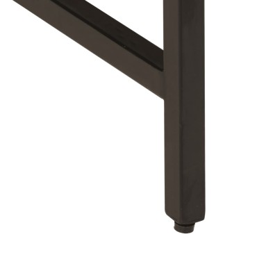 vidaXL Τραπεζάκι Βοηθητικό 45x45x50cm Μασίφ Ξύλο Μάνγκο & Σίδηρος 1 τεμ.