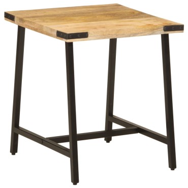 vidaXL Τραπεζάκι Βοηθητικό 45x45x50cm Μασίφ Ξύλο Μάνγκο & Σίδηρος 1 τεμ.