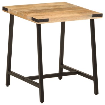 vidaXL Τραπεζάκι Βοηθητικό 45x45x50cm Μασίφ Ξύλο Μάνγκο & Σίδηρος 1 τεμ.
