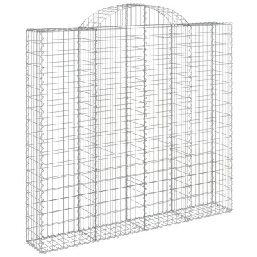 vidaXL Συρματοκιβώτια Τοξωτά 4 τεμ. 200x30x180/200 εκ. Γαλβαν. Ατσάλι