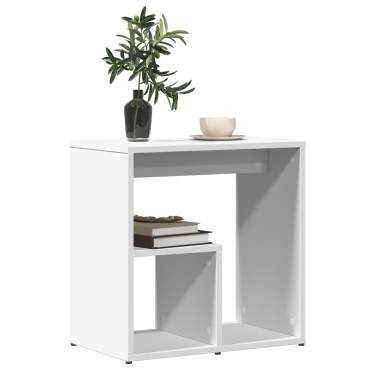 vidaXL Τραπέζι Βοηθητικό Λευκό 50x30x50cm από Επεξεργασμένο Ξύλο 1 τεμ.