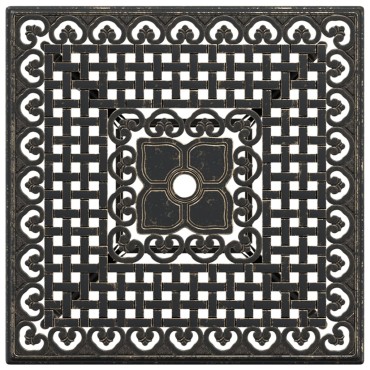 vidaXL Τραπέζι Κήπου Μπρονζέ 80x80x75cm από Χυτό Αλουμίνιο 1 τεμ.