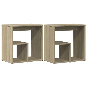 vidaXL Τραπέζια Βοηθητικά 2 τεμ. Sonoma Δρυς 50x30x50cm Επεξ. Ξύλο