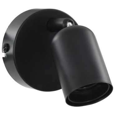 vidaXL Φωτιστικά Σποτ 2 τεμ. Μαύρα με Λαμπτήρες Filament 2W Ε27