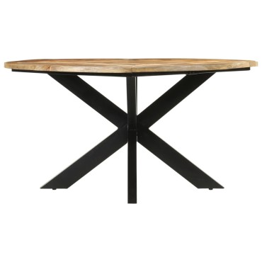 vidaXL Τραπεζαρία 150x76cm από Μασίφ Ακατέργαστο Ξύλο Μάνγκο 1 τεμ.