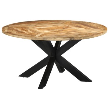 vidaXL Τραπεζαρία 150x76cm από Μασίφ Ακατέργαστο Ξύλο Μάνγκο 1 τεμ.