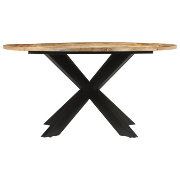 vidaXL Τραπεζαρία 150x76cm από Μασίφ Ακατέργαστο Ξύλο Μάνγκο 1 τεμ.