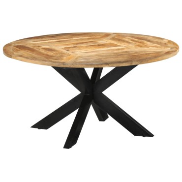 vidaXL Τραπεζαρία 150x76cm από Μασίφ Ακατέργαστο Ξύλο Μάνγκο 1 τεμ.