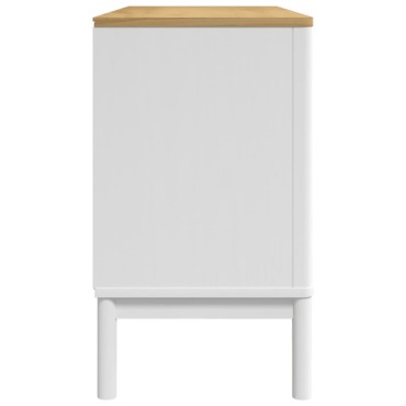 vidaXL Ντουλάπι FLORO Λευκή 114x43x74cm από Μασίφ Ξύλο Πεύκου 1 τεμ.