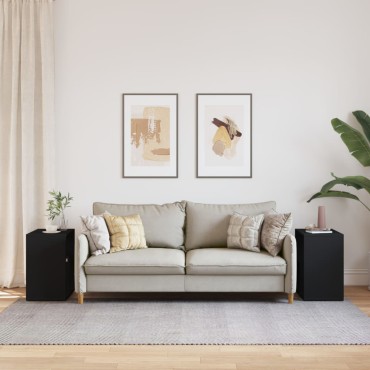 vidaXL Τραπέζια Βοηθητικά 2 τεμ. Λευκά 50x30x50cm Επεξεργασμένο Ξύλο