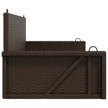 vidaXL Παγκάκι Κούνια Καφέ 119x56x48cm από Συνθετικό Ρατάν 1 τεμ.