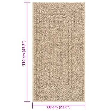 vidaXL Χαλί ZIZUR Όψη Γιούτας Εσωτ. & Εξωτ. Χώρου 60x110cm