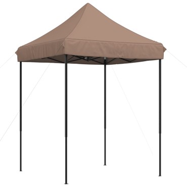 vidaXL Τέντα Εκδηλώσεων Πτυσσόμενη Pop-Up Καφέ 200x200x306 εκ.