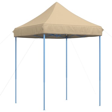 vidaXL Τέντα Εκδηλώσεων Πτυσσόμενη Pop-Up Μπεζ 200x200x306 εκ.