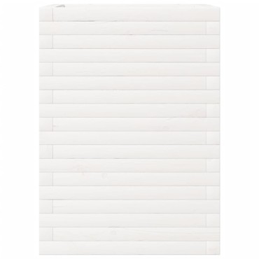 vidaXL Ζαρντινιέρα Λευκή. 50x50x68,5 εκ από Μασίφ Ξύλο Πεύκου