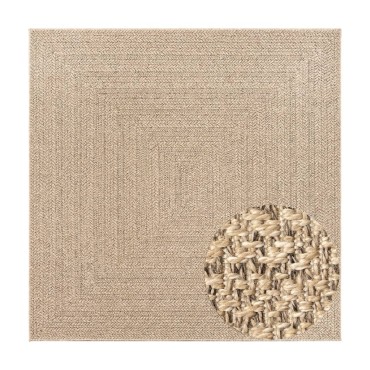 vidaXL Χαλί ZIZUR Όψη Γιούτας Εσωτ. & Εξωτ. Χώρου 240x240cm