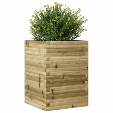 vidaXL Ζαρντινιέρα 50x50x68,5 εκ. Εμποτισμ. Ξύλο Πεύκου