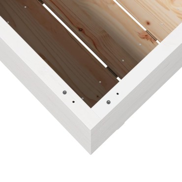 vidaXL Ζαρντινιέρα Λευκή 110x60x72 εκ. από Μασίφ Ξύλο Πεύκου