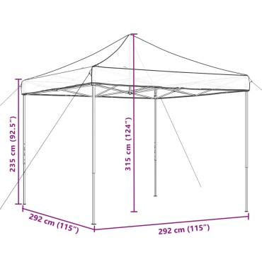 vidaXL Τέντα Εκδηλώσεων Πτυσσόμενη Pop-Up Τερακότα 292x292x315 εκ.