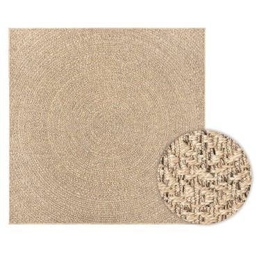 vidaXL Χαλί ZIZUR Όψη Γιούτας Εσωτ. & Εξωτ. Χώρου 120x120cm