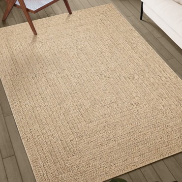 vidaXL Χαλί ZIZUR Όψη Γιούτας Εσωτ. & Εξωτ. Χώρου 240x340cm