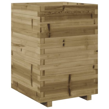 vidaXL Ζαρντινιέρα 50x50x72,5 εκ. Εμποτισμ. Ξύλο Πεύκου