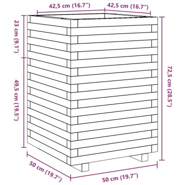 vidaXL Ζαρντινιέρα 50x50x72,5 εκ. Εμποτισμ. Ξύλο Πεύκου