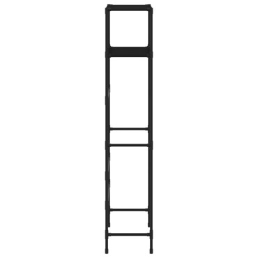 vidaXL Ραφιέρα 2 Επιπέδων για Τουαλέτα Μαύρη 53,5x28x143εκ. από Σίδερο