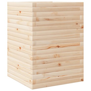 vidaXL Ζαρντινιέρα 50x50x68,5 εκ. από Μασίφ Ξύλο Πεύκου