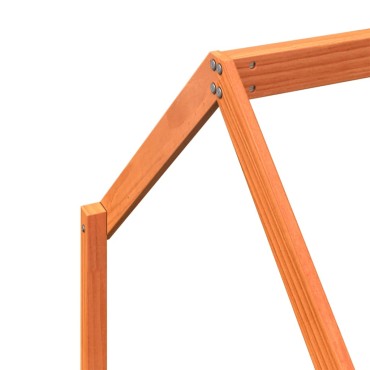 vidaXL Πλαίσιο Κρεβατιού Παιδικό Καφέ 90x190cm από Μασίφ Ξύλο Πεύκου 1 τεμ. - Μονό