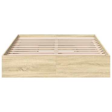 vidaXL Πλαίσιο Κρεβατιού με συρτάρια Sonoma Δρυς 140x200εκ. Επεξ. Ξύλο