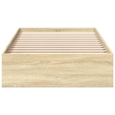 vidaXL Πλαίσιο Κρεβατιού με Συρτάρια Sonoma Δρυς 90x190εκ. Επεξ. Ξύλο