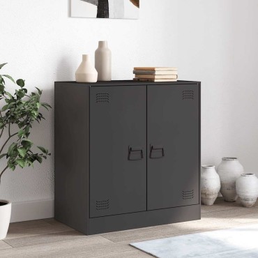 vidaXL Ντουλάπι Μαύρο 67x39x73cm από Ατσάλι 1 τεμ.
